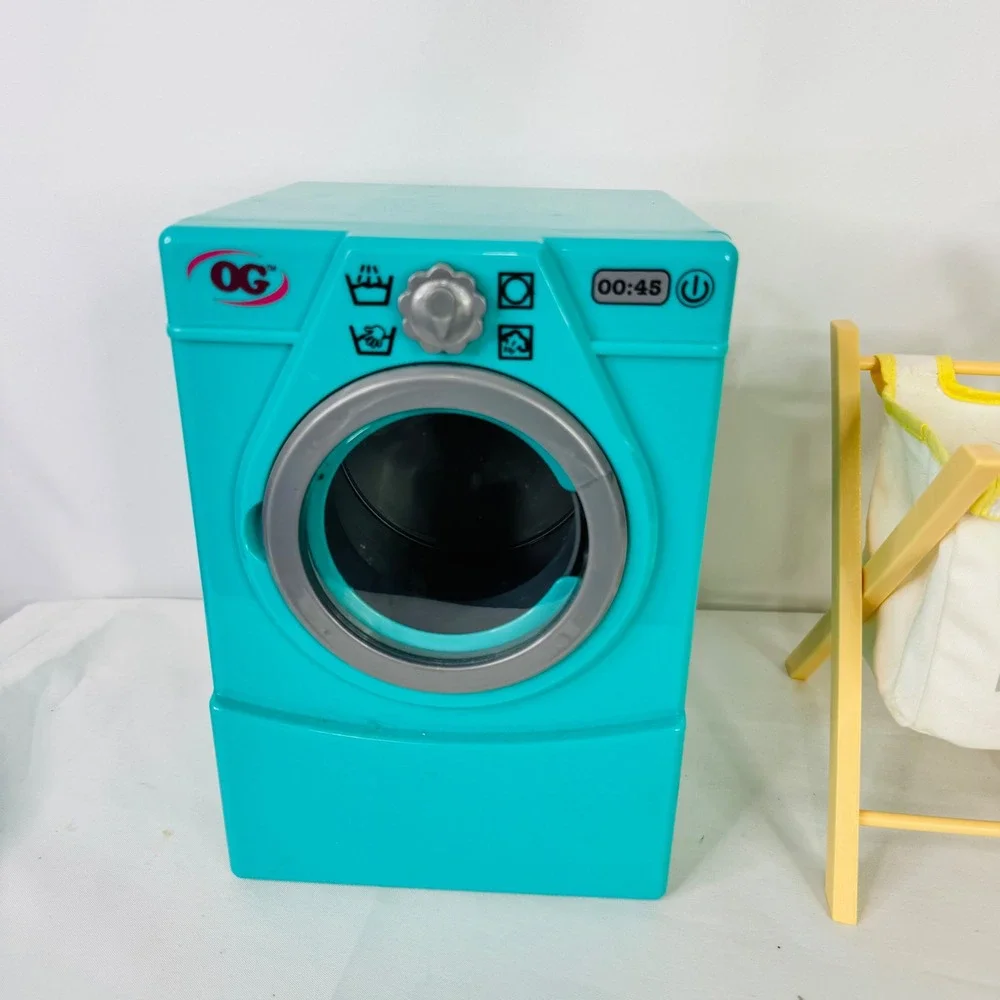 Our Generation Tumble and Spin Laundry Set for 18in‎ Dolls Teal Washing Machine